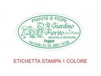 Etichette adesive per fioristi, fiorai e vivaisti (mm 44X25)  (cod.11G)